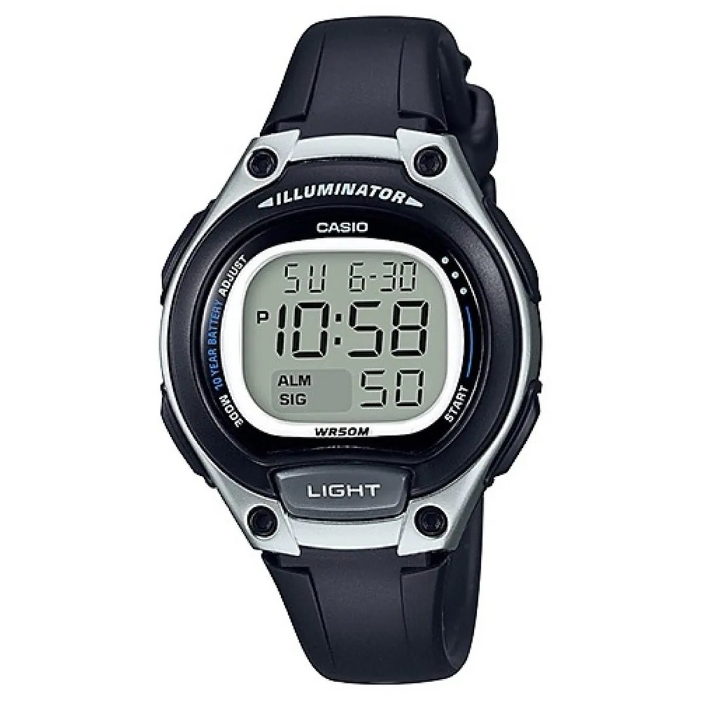 Casio Illuminator Women’s Black and Silver Watch LW203